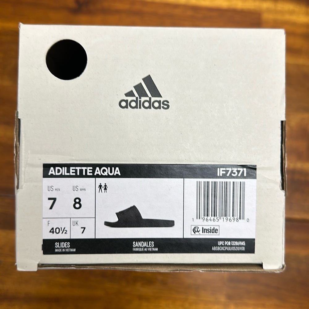 Brand New Never Worn! Adidas adilette Aqua Slides Black